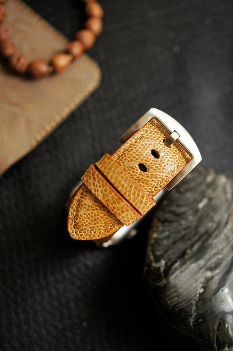 Handmade Ostrich Leg Strap 6 incl. Lugs Adapter + Buckle for Apple Watch (or Apple Watch Sport) 42mm or 38mm – image 5